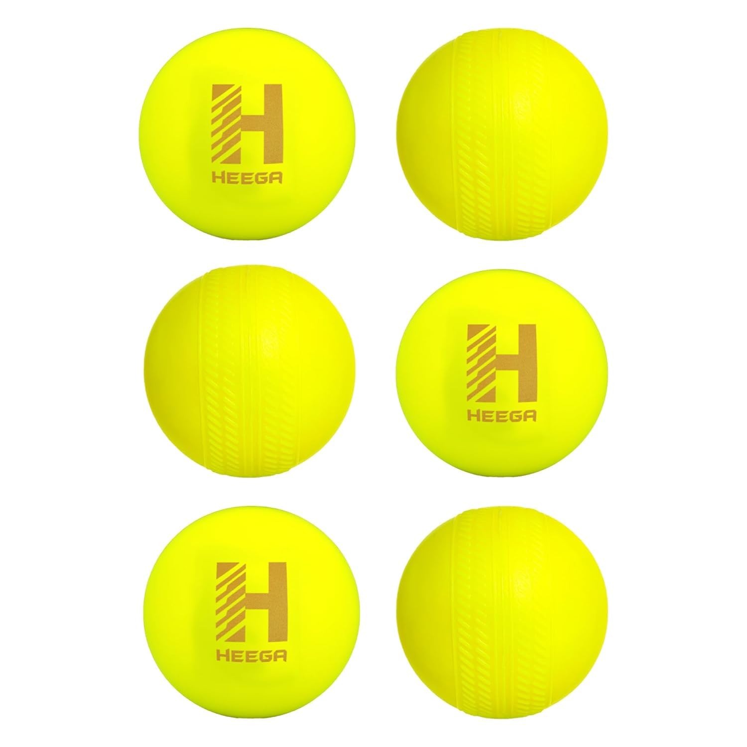 Heega Non Toxic Plastic Cricket Ball - Indoor and Outdoor Cricket Game, Heavy Plastic Ball for Cricket Drills and Bounce Practice (100gm Per Ball) (Green, Pack of 6)-picture-26