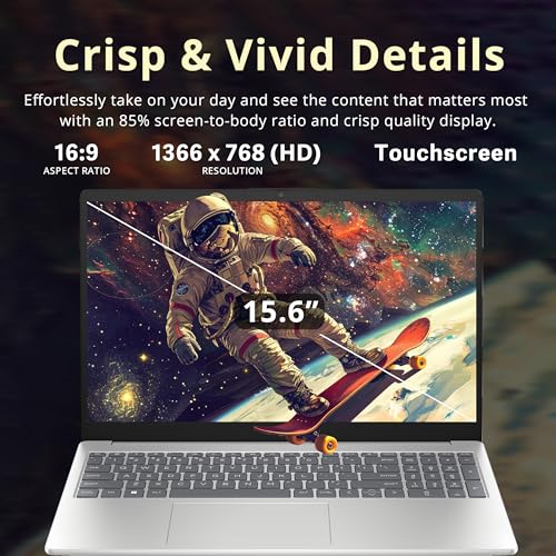 Image of HP 15.6 inch HD Touchscreen Laptop, Intel i3-1315U, 32GB RAM, 1.16TB Storage(1TB SSD + 160GB Docking Station Set), Intel UHD Graphics, Number Pad, Webcam, Wi-Fi 6, Win 11 Pro, Silver