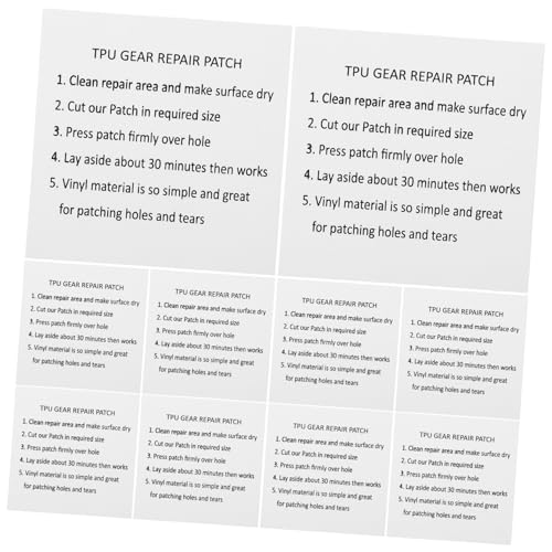 VANZACK 10pcs TPU Repair Patch Kit Self Adhesive Stickers for Inflatable Boats Air Mattresses Pool Floats and Tents Durable and Easy to Use for Quick Repairs