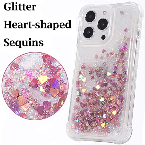Flocute Glitter Case Compatible With Iphone 14 Pro Max Glitter Case Clear Soft Tpu Rubber Bumper Bling Girly Women Cute Liquid Holiday Case For Iphone 14 Pro Max 6.7'' (Rose Gold) #TOP1