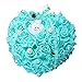 ELizoop Anillo Bodas Almohada CojíN Portador Flores en Forma CorazóN CojíN Anillo RomáNtico Caja Anillo JoyeríA (Verde)