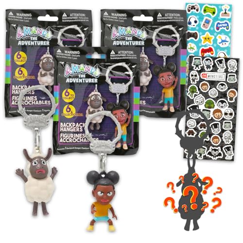 Amanda the Adventurer Mini Figures Blind Bags Set -- 3 Pack Amanda the Adventurer Blind Bags for Collectors Party Favors Supplies with Mini Figures Plus Stickers