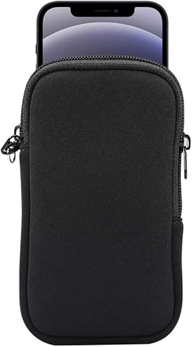 Funda pequeña de neopreno para teléfono celular, a prueba de golpes, con correa para el cuello para iPhone 13 Mini, 12 Mini, 11 Pro, XS, X, 8, SE