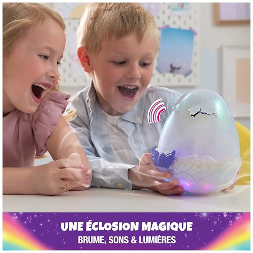 Hatchimals Alive Draggle Éclosion Secrète Peluches et Animaux interactifs Oeuf Surprise À Faire Éclore, Lumières Et Brume Plus 100 Sons Et Réactions Jouet Enfant 5 Ans et Plus - Modèle Aléatoire