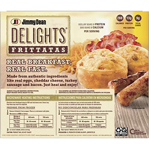 Jimmy Dean Delights Turkey Sausage And Bacon Frittatas, 6 Count (Frozen) #TOP1