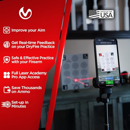 Image of Mantis Laser Academy Training Kit for 9mm, 45 ACP, 380 ACP, 40 S&W | Dry Fire System for Target Practice | Free App, No Subscription | Includes Training Cartridge