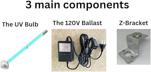 Miniatura 2 de hqtelecom Lámpara UV de 120V para sistemas de bobina HVAC (hasta 5 toneladas) con bombilla ultravioleta de 14  14W