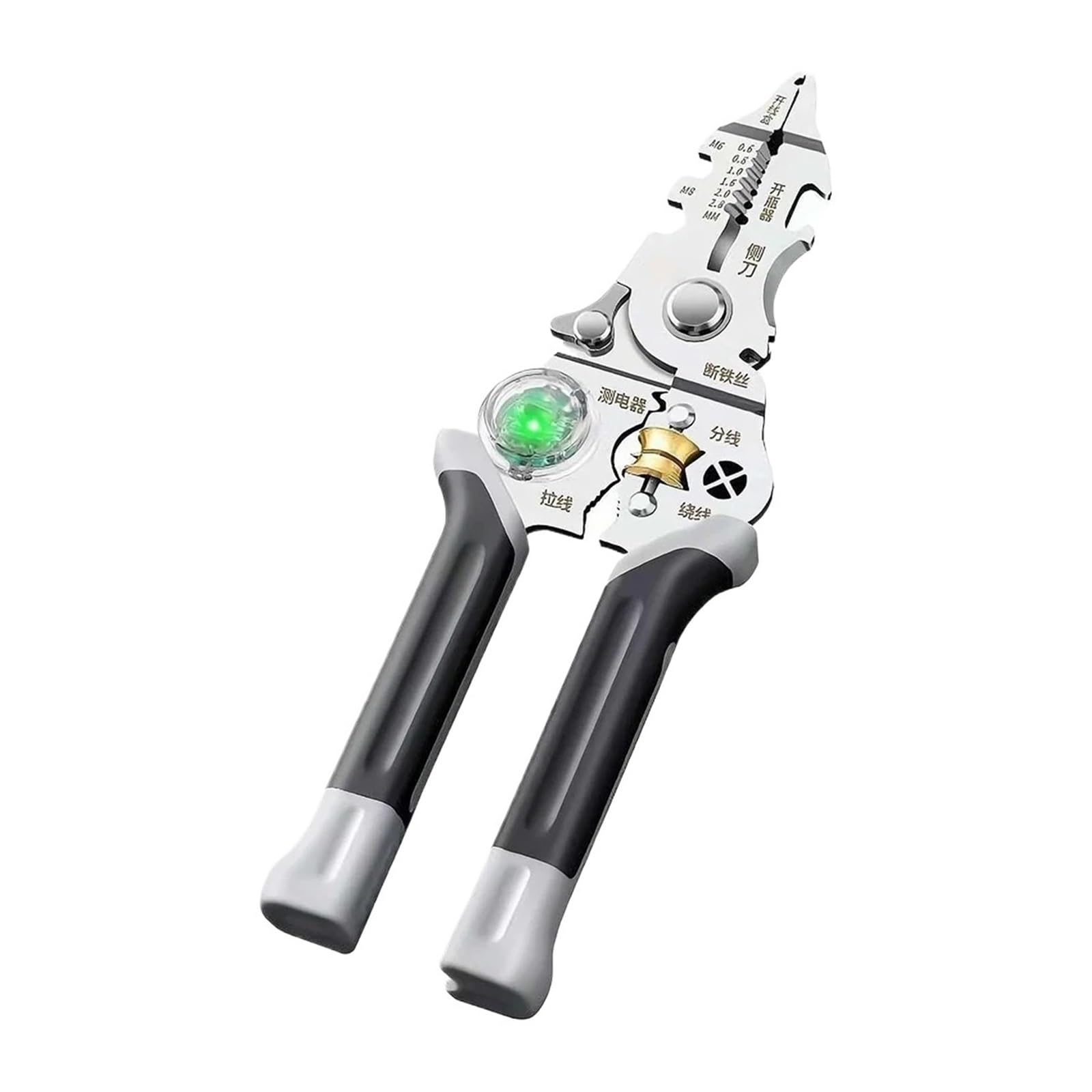 Alfbfpubxz One Color Needle-Nose Pliers With Wire Stripping And Testing Functions