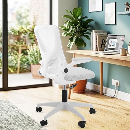 Image of Casa Copenhagen White White | Mid Back Imported Mesh Fabric Boss Office Chair | Y Design Ergonomic Back Support | 2D Aero Design Adjustable Armrests | Synchro Tilt Lock Mechanism