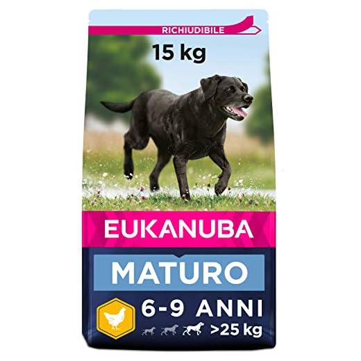EUKANUBA Cibo secco per cani maturi di grossa taglia, ricco di pollo fresco, 15 kg (confezione da 1)