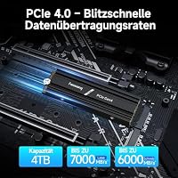 fanxiang NVMe SSD 4TB mit Heatsink, M.2 PCIe Gen4x4 Gaming Solid State Laufwerk mit SLC Cache, 7000MB/s Lesen, 6000 MB/s Schreiben, Interne Festplatte für PC PS5 Laptop Datenübertragung S880ER – Ansicht 5