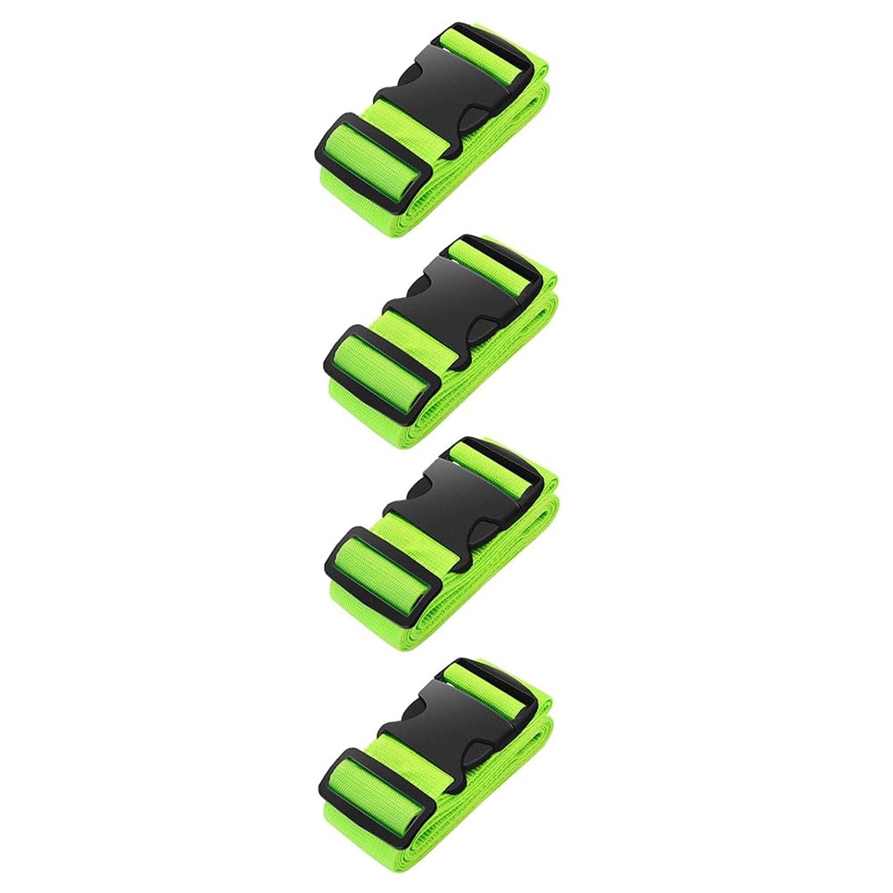 Tuidzljd Set of 4 Suitcase Straps for Travel Suitcase, Suitcase Strap Set, Luggage Straps, Adjustable Luggage Straps