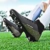CLLYHHC Mens Soccer Shoes Womens Indoor Outdoor Football Cleats Unisex Baseball Turf Shoe Youth Rugby Adult AG FG TF Football Boots Wide Training Sneaker Black EU 40