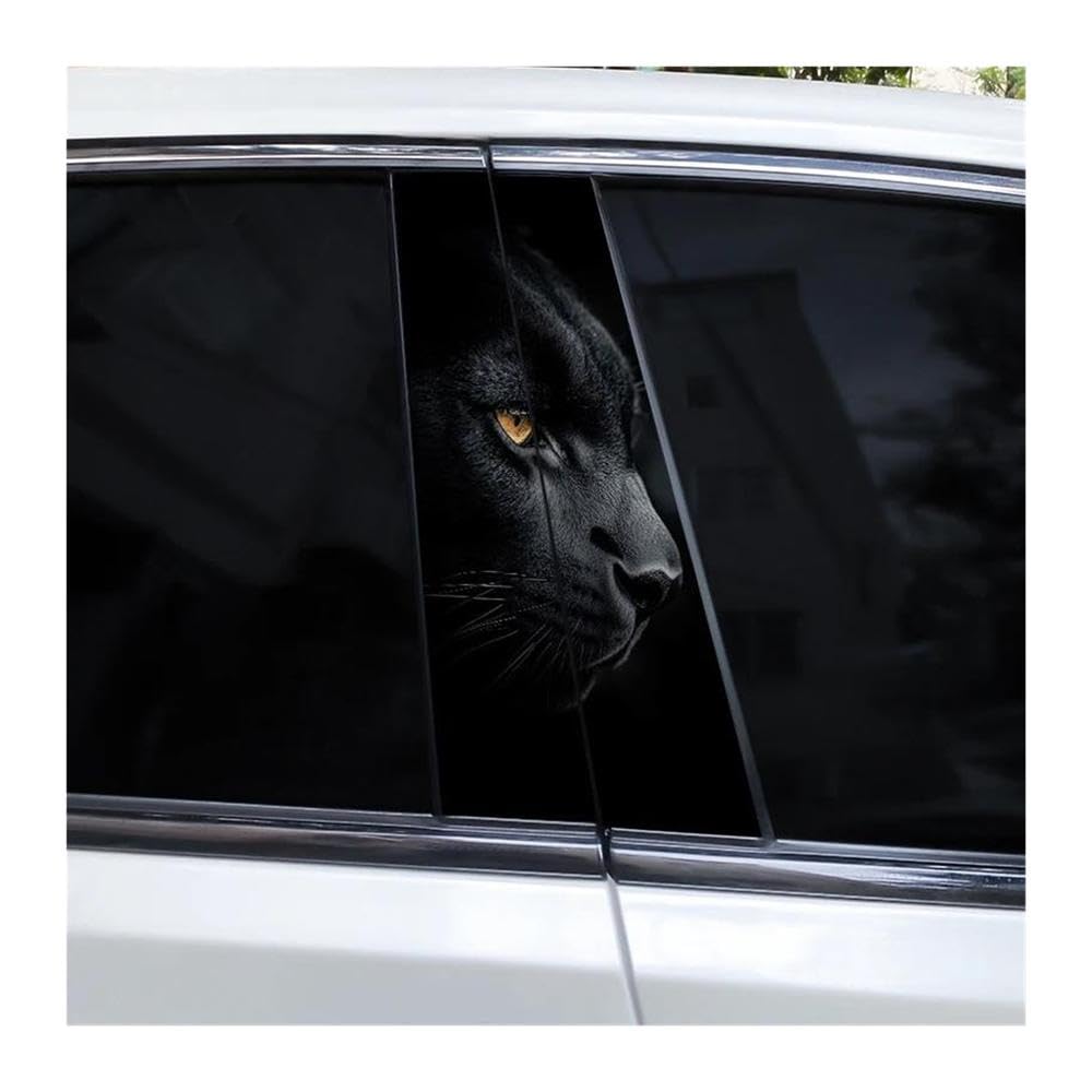 Body Parts 2pcs Animal Leopard Car B-Pillar Waterproof Decal(B)