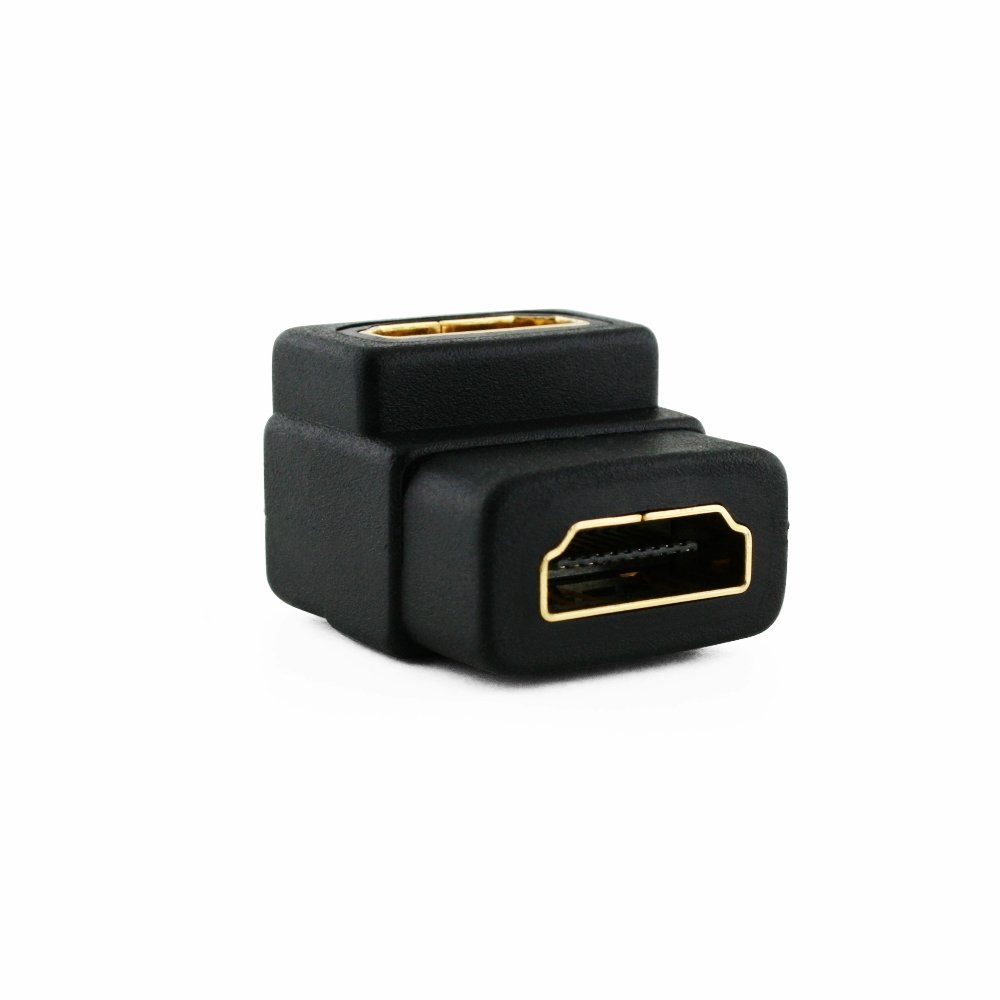Cablesson Right-Angle 90 Degree HDMI Coupler (Joiner) Adapter, Female to Female Connectors, Digital Video/Audio (Gold Plated - Image 3