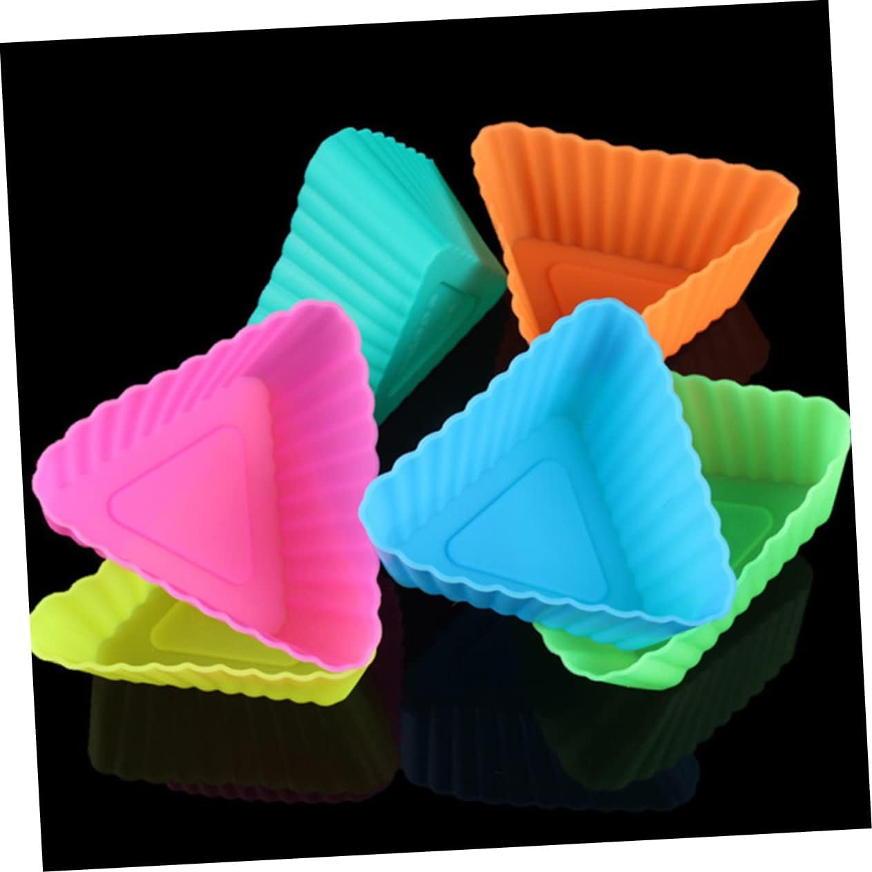 20pcs Triangle Muffin Cup Cupcake Liners Mold Diy Baking Mold Silicone Cake Molds Muffin Cupcake Mold Cake Baking Mold