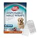 Simple Solution Disposable Dog Diapers for Male Dogs | Male Wraps with Super Absorbent Leak-Proof Fit | Large | 12 Count