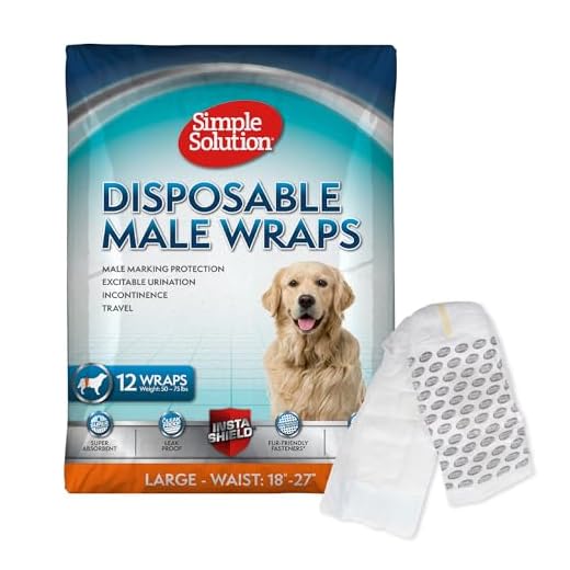 Simple Solution Enveloppe jetable pour chien mâle, grand paquet de 12