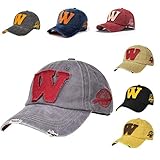 CheChury Gorra de béisbol de algodón con Sombra de Sol Moda Unisex Letra W Hockey Béisbol Verano Sombreros Hip Hop...