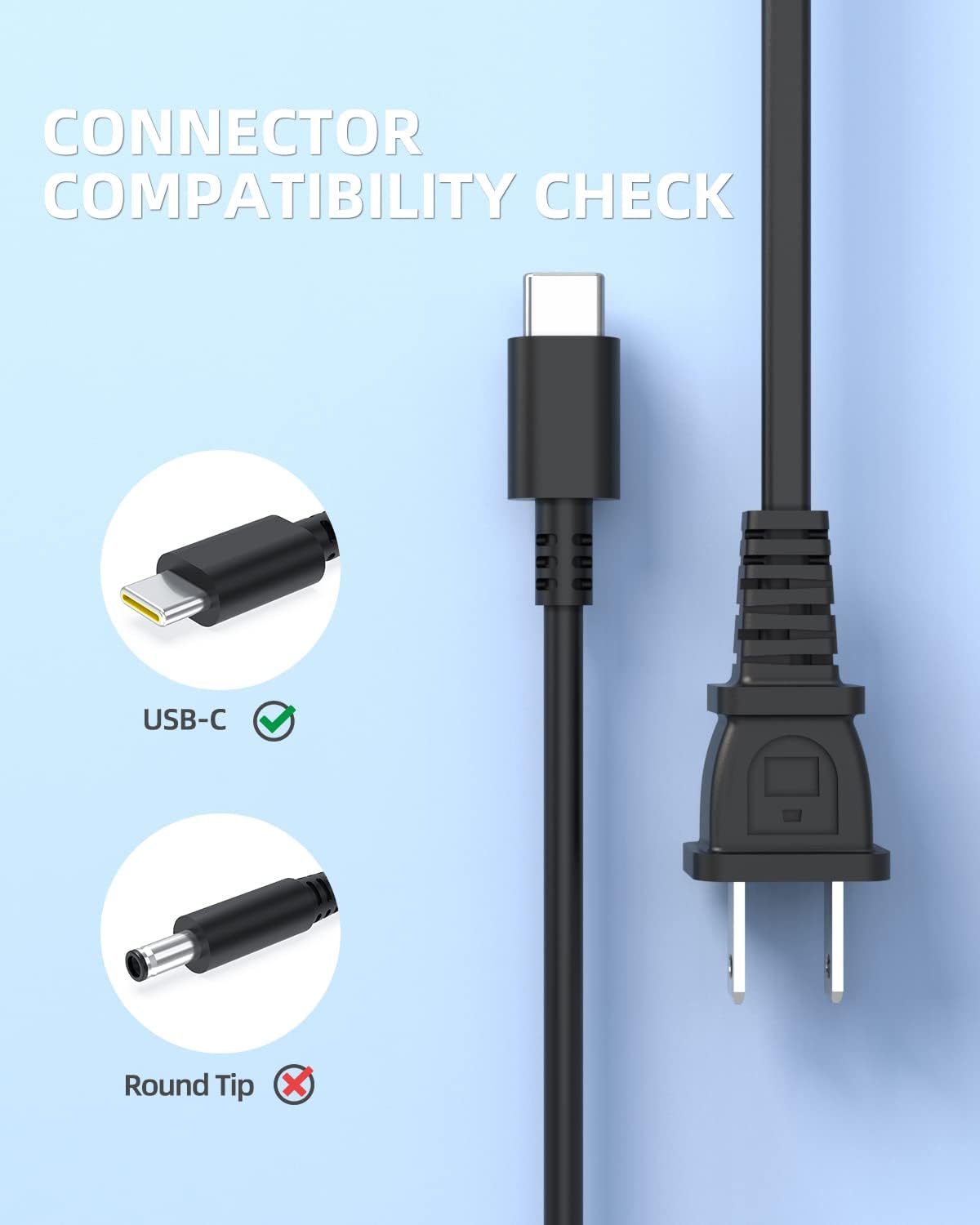 65W AC Charger Replacement for Acer Swift-Edge 16 SFE16-44, Swift-Go 14 SFG14-41, Swift-Go 14 AI SFG14-01, Swift AI SF14-11T SF14-11, TravelMate P6 TMP614P-52 Laptop Power Supply Cord
