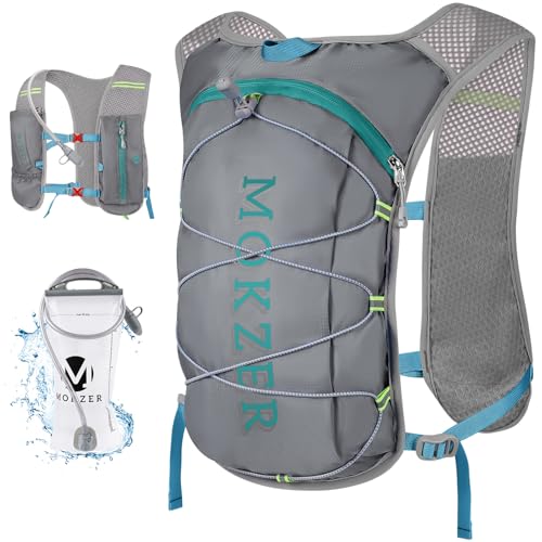Running Hydration Backpack with 2L Water Bladder Hydration Pack Vest Lightweight Water Backpack for Running Hiking Cycling Marathon Trail Weekend Bags for Men Women