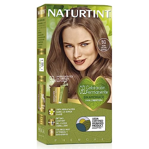 Naturtint Biobased | Haarfarbe Oohne Ammoniak | 6G Goldblond Dunkel | Hoher Anteil an natürlichen Inhaltsstoffen | 170 ml