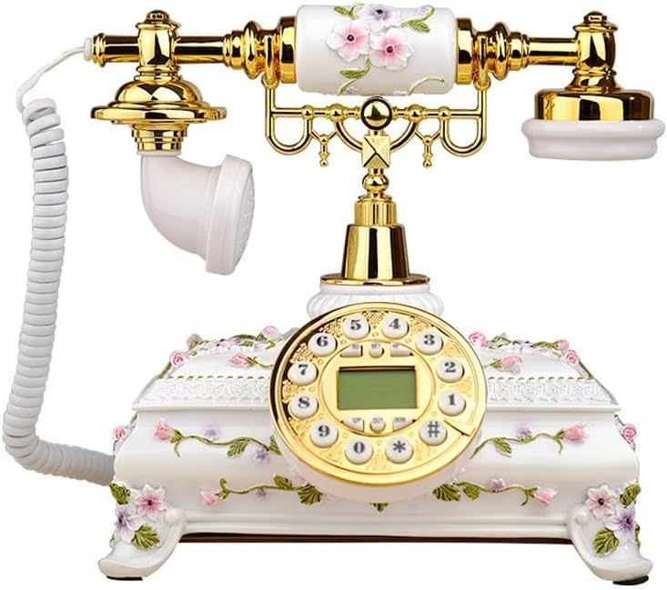 Resin Retro Telephone Landline Villa Home Office Classical Antique Telephone