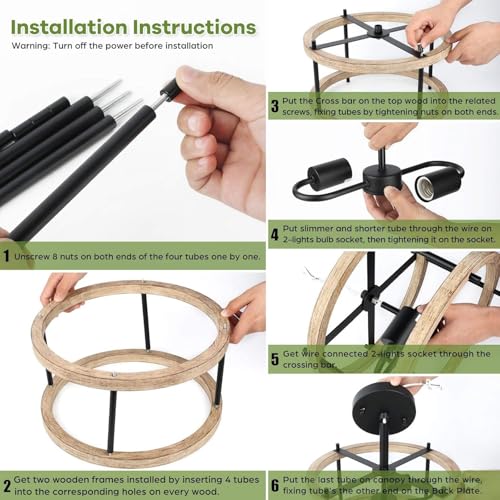 Colgante de metal de madera sofisticado para decoración de salón moderno 3