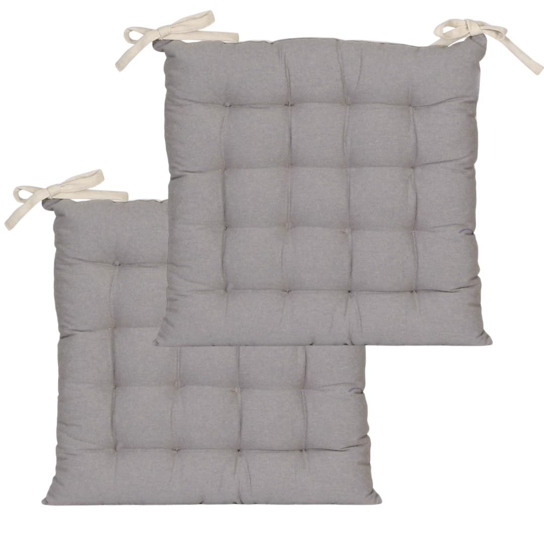 Almohadillas para silla reversibles Atout Ciel pack de 2 cojines cuadrados de 40x40 cm lavables