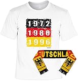 zum Geburtstag Geschenk Fußballspieler Shirt - Fußball Motiv Shirt für alle Fußballer und Fußballfans mit den Deutschlandfarben schwarz, rot, gold Print Motiv