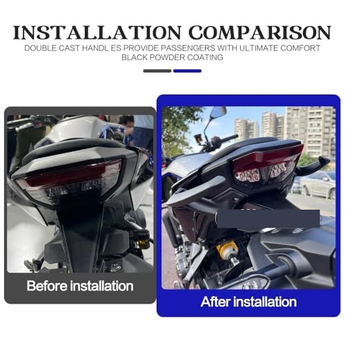 Kit de queue arrière de moto avec barres d'appui robustes - 4