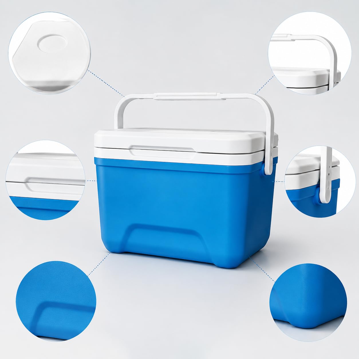 Glacière Portable Chaud PE, Matériau PP résistant, Caisse Transport, pour Les journées Plage, pour