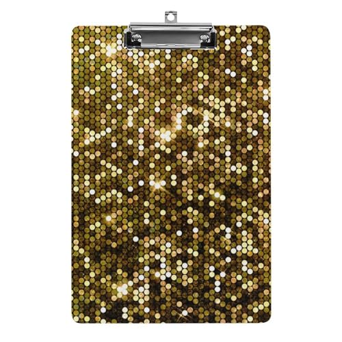 Presse-papiers A4 paillettes d'or avec pince pour écrire debout sans perdre vos feuilles