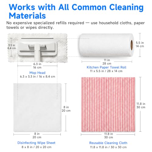 Image of Handy Little Mop with 20 Cloths for Cleaning Supplies for Housekeeping