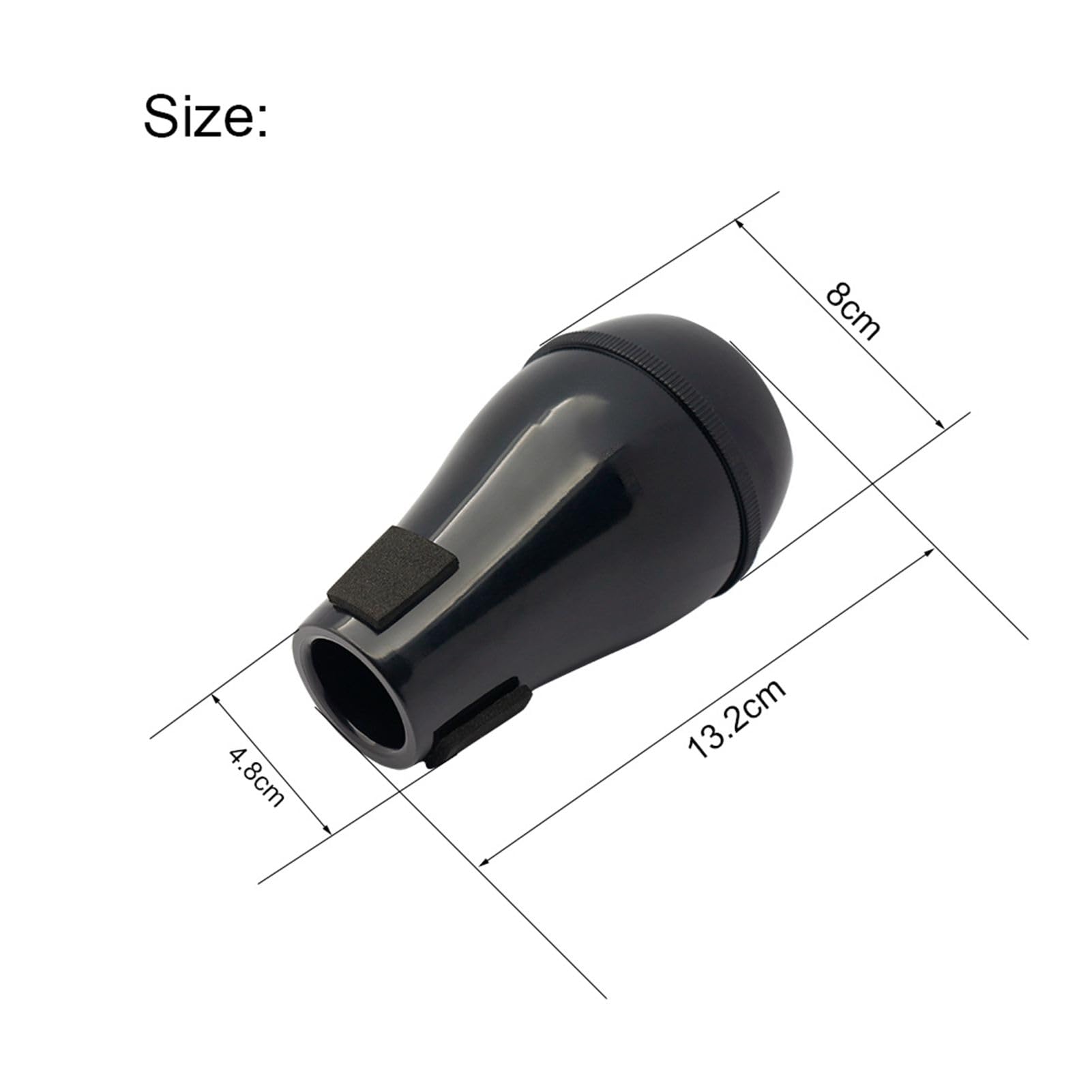 Trombone Muette, Abs Léger Abs Trombone Pratique Muette Trombone Sroiteuse Tasse D'amortisseur Sourdine Pratique Silencieuse pour Alto et Ténor (BLACK)