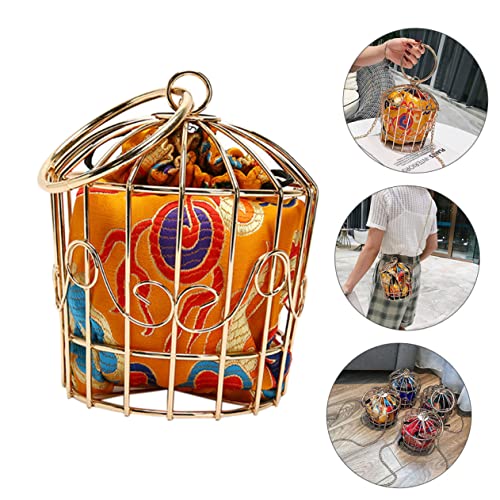 Sac cage à oiseaux rigide jaune au design architectural exclusif - 7