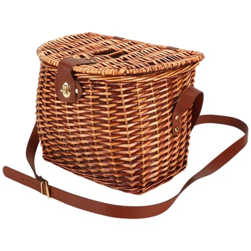 TYUKXJH Cesta de Mimbre,Cesta Grande Estilo Setas de Gran Capacidad - para Exterior Picnic Flores Frutas en Sala de Estar Apartamento Casa de Campo