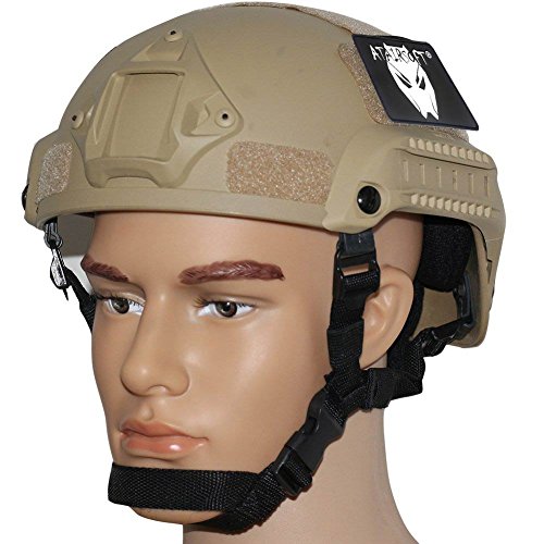 Atairsoft Tactical Airsoft Paintball Mich 2001 Helmet With Side Rail & Nvg Mount De #TOP1