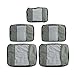 TravelWise Packing Cube System - Durable 5 Piece Weekender Plus Set (Silver)