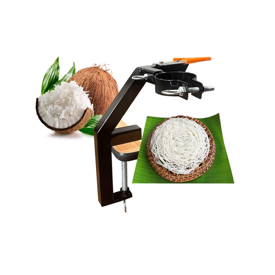 Coconut Scraper & Kitchen Press Holder - 2-in-1 -2