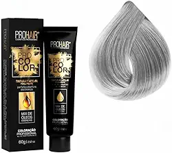 Coloração Profissional 60g Pro Color Cobertura de Fios Brancos Brilho Natural e Acabamento Perfeito (Cinza 0.1, 60g)