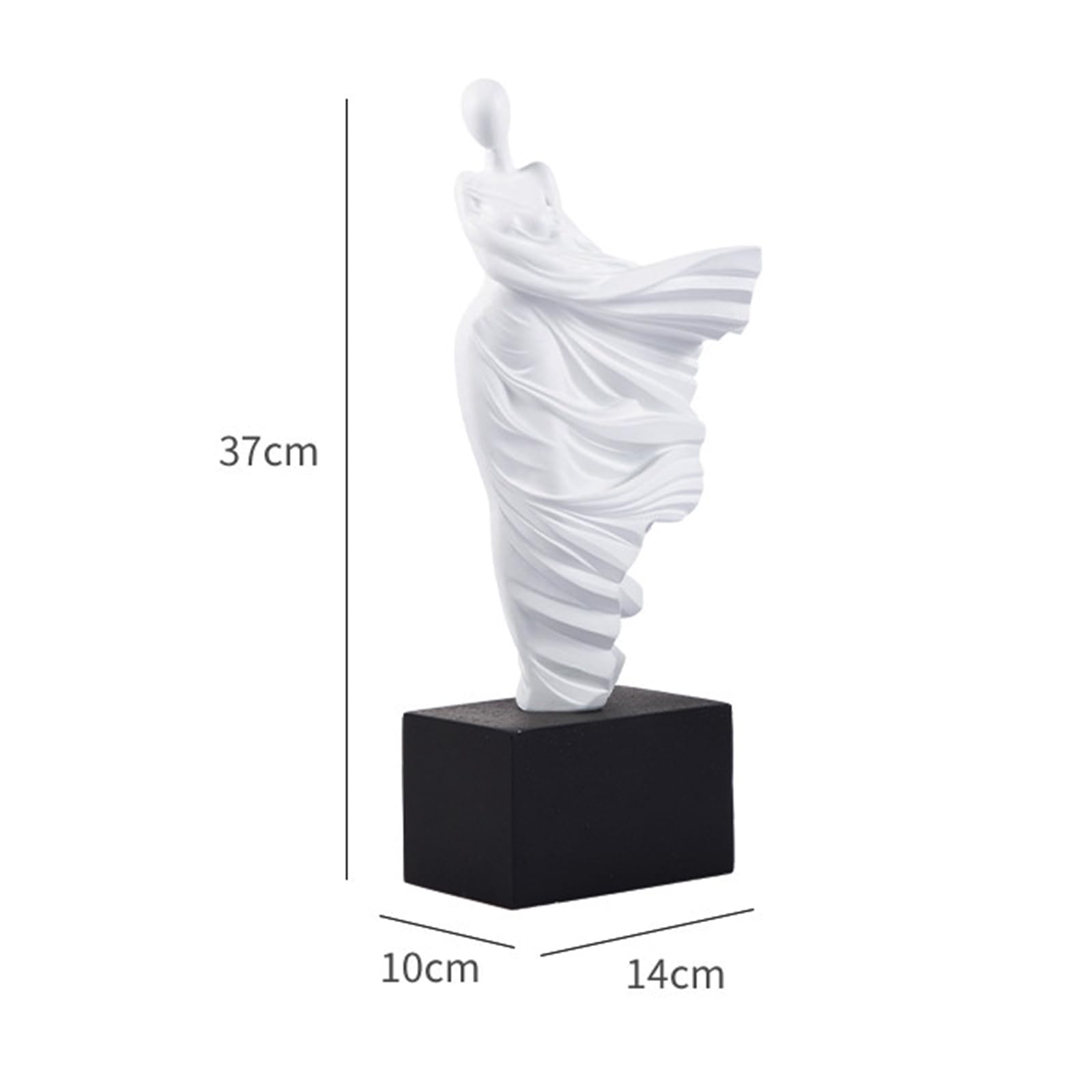 Frau deko Figuren Skulptur, Modern Kunst Woman deko Statue, Für Dekoration Schlafzimmer, Fensterbank, Wohnungs, Büro, Weinschrank, Harz Handwerk,Weiß
