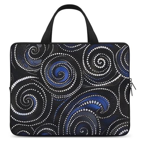 Sac à bandoulière pour ordinateur portable 30,5 cm unisexe, sacoche motif tourbillon tendance