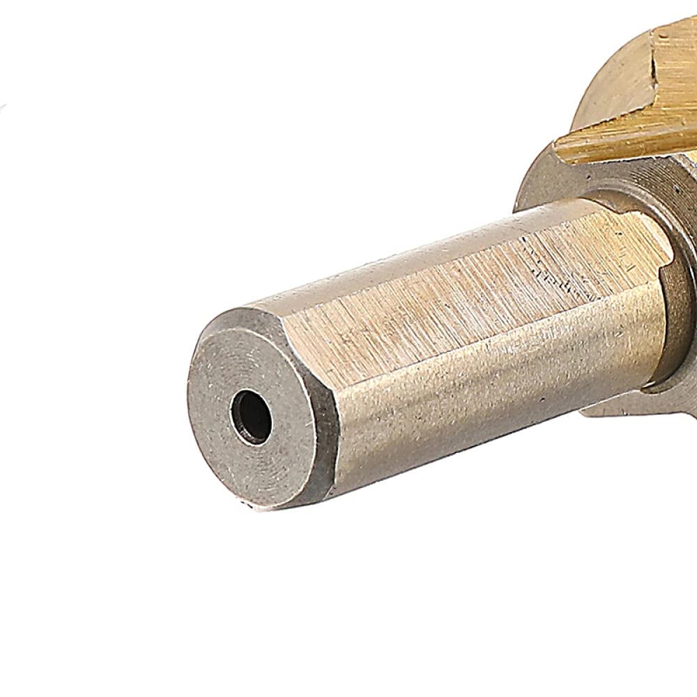 Step Drill bit Broca escalonada con Revestimiento de Titanio HSS Imperial con Juego de Brocas de punzón Central, Cortador de Agujeros for Metal, Madera, Broca cónica escalonada
