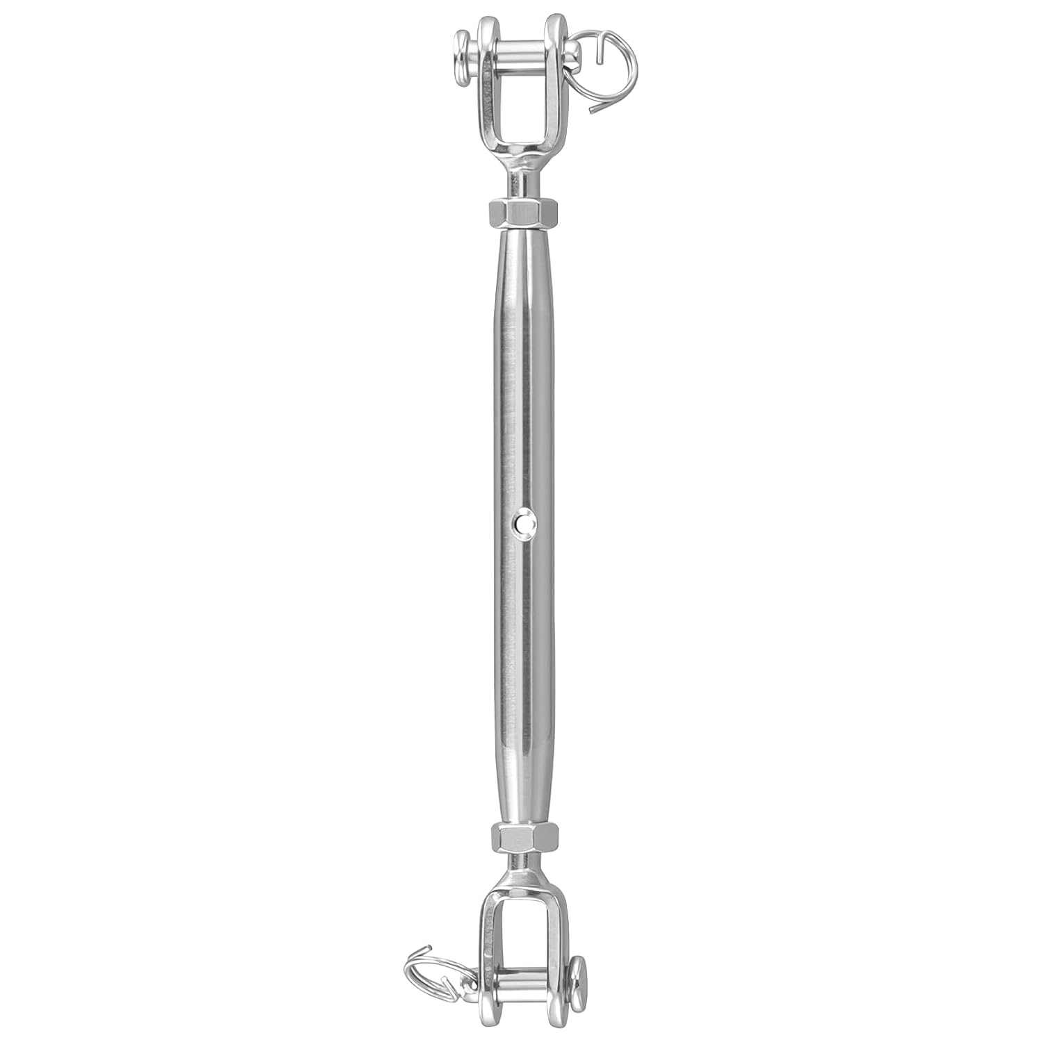 10 PCS M6 Turnbuckle, 1/4 x 6 Inch Closed Body Jaw and Jaw Turnbuckles 304 Stainless Steel Turnbuckle Tensioner for Cable Wire, Rope, Chain, 1100 lbs Working Load Limit
