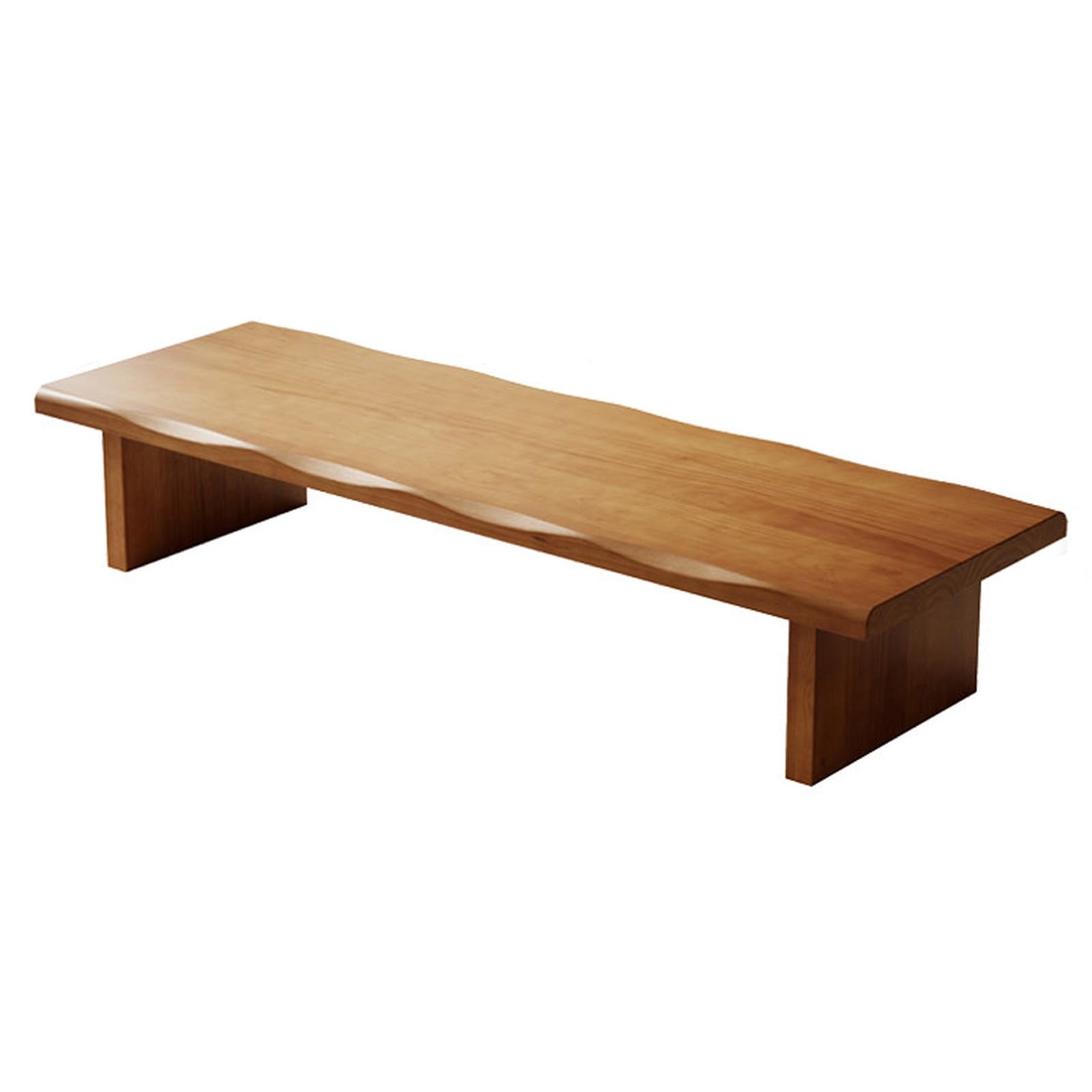Mesa de suelo de tatami de madera maciza: mesa baja japonesa rectangular de 100x50x35 cm 1