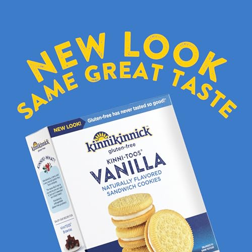 Kinnikinnick - KinniTOOS Vanilla Sandwich Cream Cookies - Gluten Free, Allergy Friendly Vegan Cookies - 8 oz. Boxes - 6 Pack