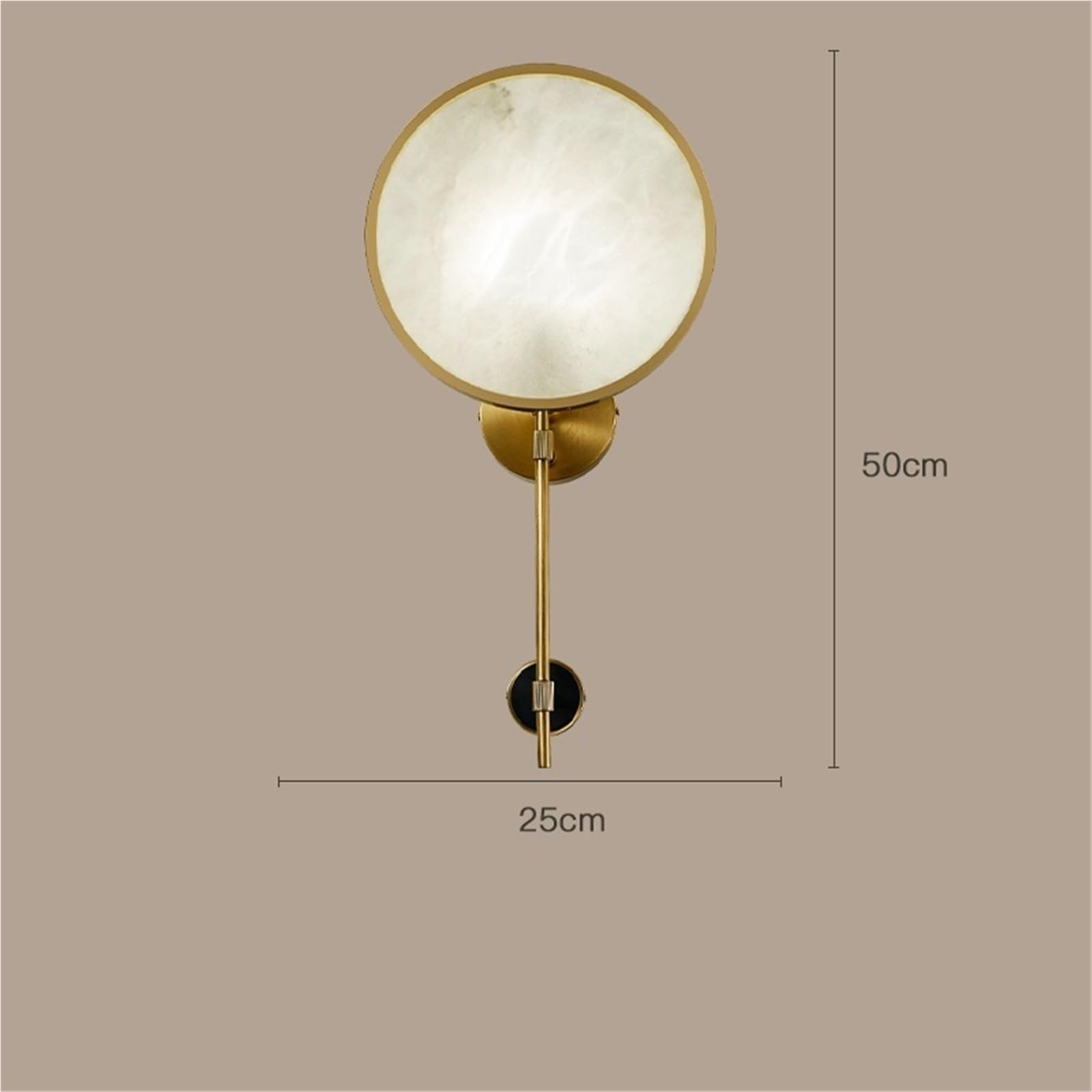 Applique da parete Moderne lampade da parete di lusso, tutte in rame e marmo, lampada camera letto con personalità creativa
