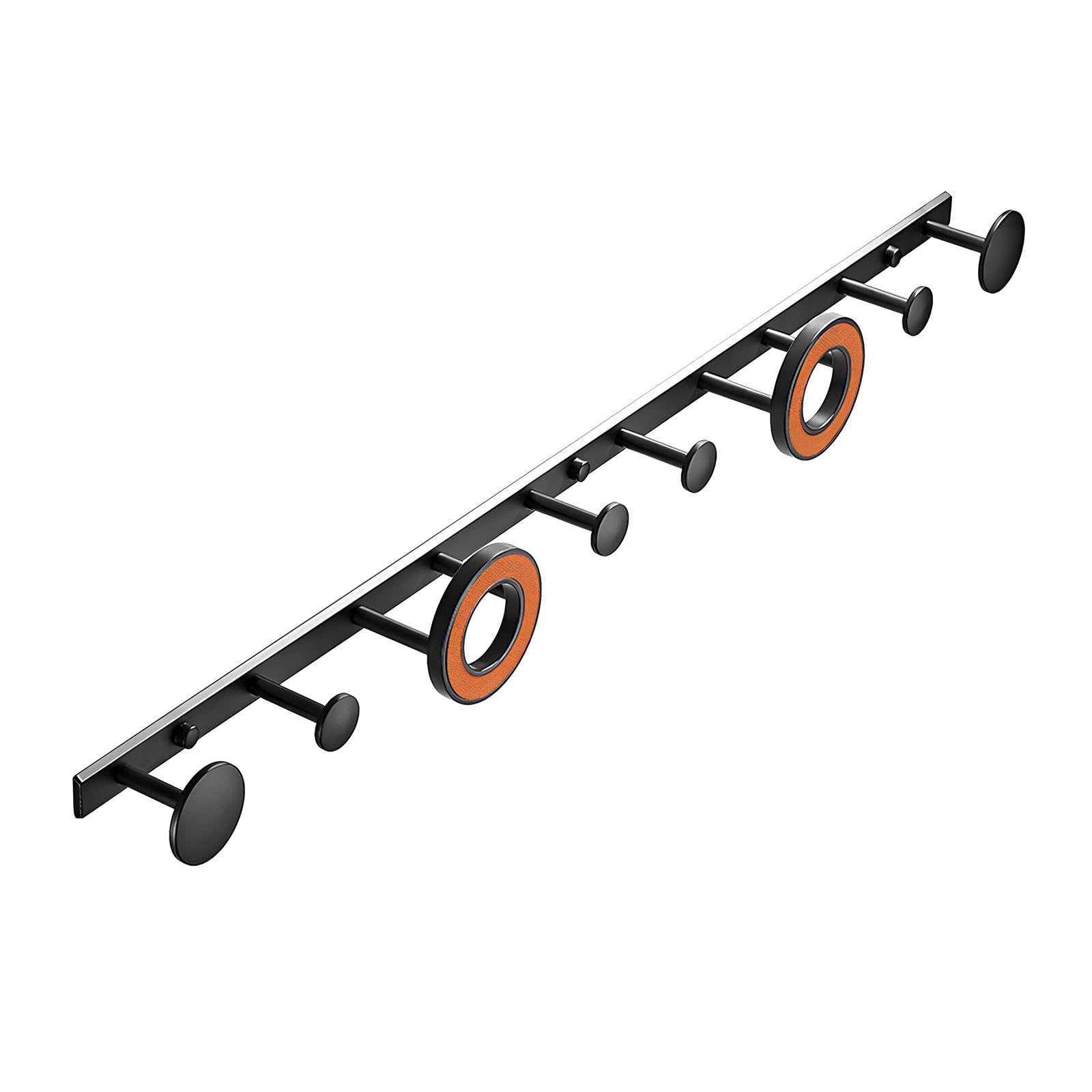 7/8-Haken Aus Aluminiumlegierung, Wandgarderobe Aus Aluminiumlegierung, Kreativer Ring Garderobenhaken, Einfacher Und Stilvoller Wandhaken, Geeignet Für Den Eingangsbereich, Hinter Der Tür(Orange,80cm