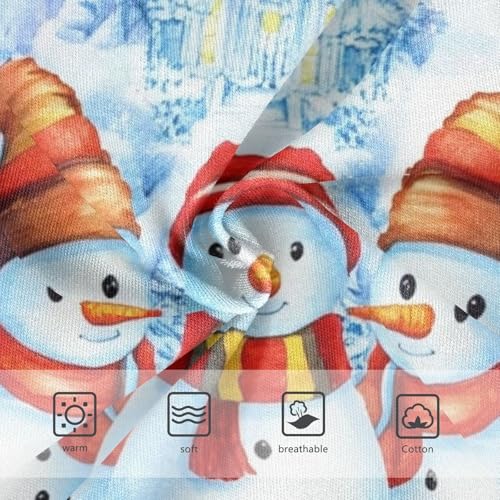 Cotton Toddler Underwear Custom Family Snowmen Winter Panties Little Girl Personalized Undies Kids Briefs 2t3